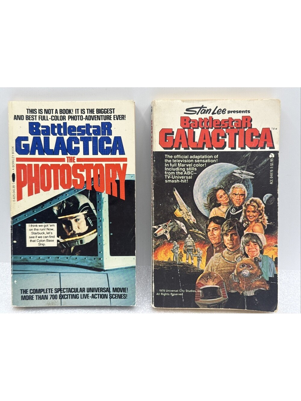 1978 & 1979 Battlestar Galactia The Photostory & Stan Lee Marvel adaptation PB